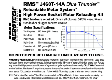 AeroTech J460T-14A RMS-54/852 Reload Kit (1 Pack) - 104614