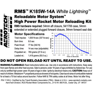 AeroTech K185W-14A RMS-54/1706 Reload Kit (1 Pack) - 111814
