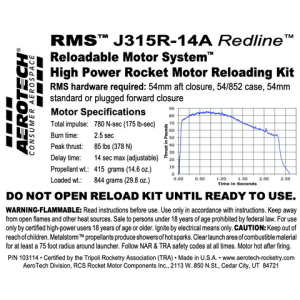 AeroTech J315R-14A RMS-54/852 Reload Kit (1 Pack) - 103114
