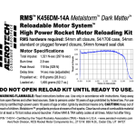 AeroTech K456DM-14A RMS-54/1706 Reload Kit (1 Pack) - 114514