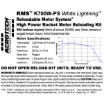 AeroTech K700W-PS RMS-54/2560 Reload Kit (1 Pack) - 11700P