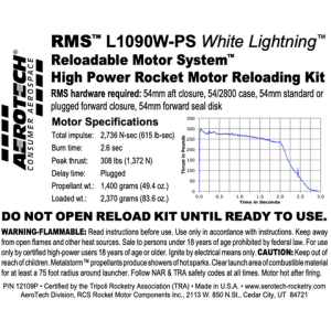 AeroTech L1090W-PS RMS-54/2800 Reload Kit (1 Pack) - 12109P