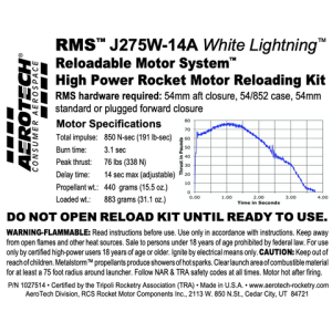 AeroTech J275W-14A RMS-54/852 Reload Kit (1 Pack) - 1027514