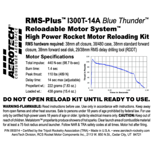 AeroTech I300T-14A RMS-38/480 Reload Kit (1 Pack) - 093014