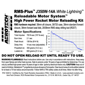 AeroTech J350W-14A RMS-38/720 Reload Kit (1 Pack) - 103514
