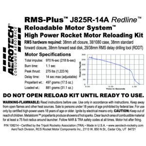 AeroTech J825R-14A RMS-38/1080 Reload Kit (1 Pack) - 108214
