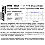 AeroTech H195NT-14A 29mm x 203mm Single Use DMS 1-Motor Kit - 081914