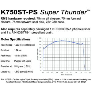 AeroTech K750ST-PS RMS-75/1280 Reload Kit (1 Pack) - 11750P